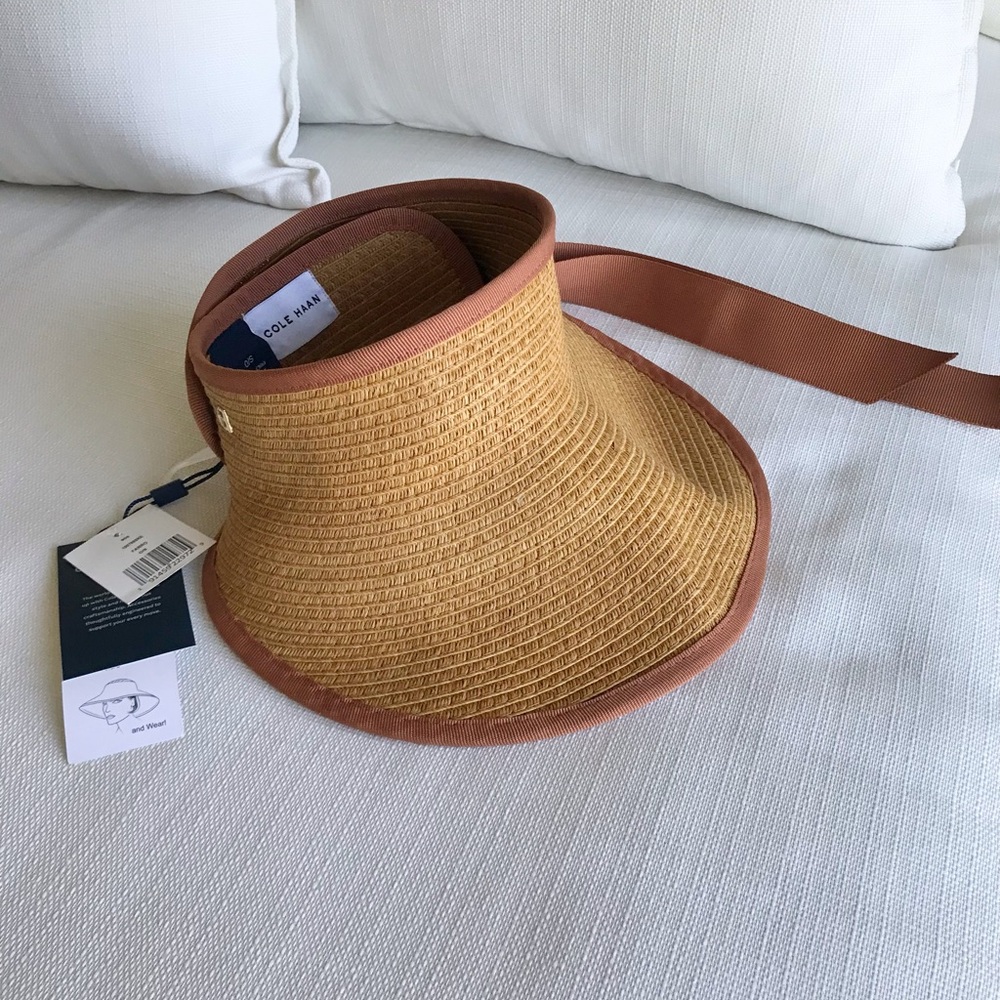 Cole Haan Packable Paper Visor Sun Hat, NWT - Picture 5 of 16
